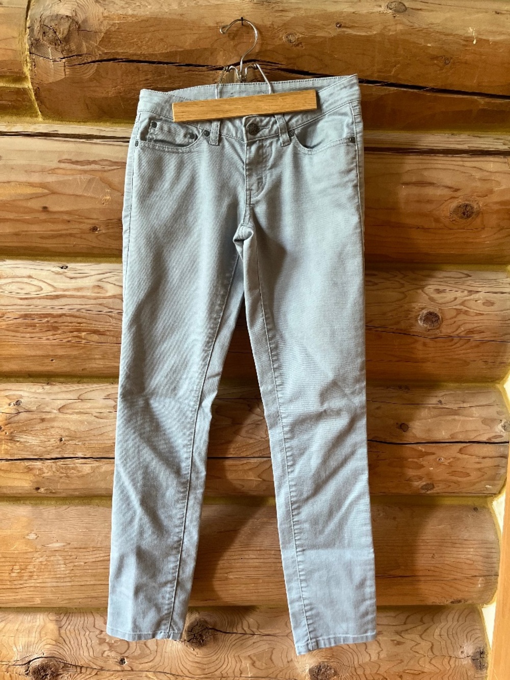 Prana Jeans Kara Light Cloud Baby Blue Low Rise Skinny Pants Size 0/ 25